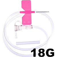 Игла-бабочка SFМ 18G (1.2х19 мм, 100 штук в упаковке)
