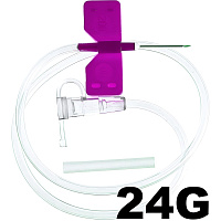 Игла-бабочка SFМ 24G (0.55х19 мм, 100 штук в упаковке) фото Игла-бабочка SFМ 24G (0.55х19 мм, 100 штук в упаковке)