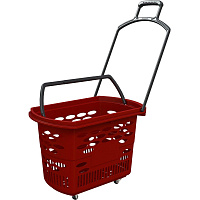 Корзина покупательская Techno 410064 (красная, пластик)