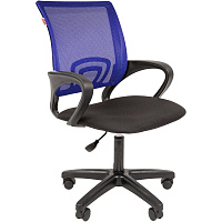 Кресло офисное Easy Chair 304 (LT) синее/черное (сетка/ткань, пластик) фото Кресло офисное Easy Chair 304 (LT) синее/черное (сетка/ткань, пластик)