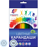 Карандаши цветные Луч Классика 18 карандашей 18 цветов шестигранные фото Карандаши цветные Луч Классика 18 карандашей 18 цветов шестигранные