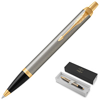 Ручка шариковая Parker IM Brushed Metal GT цвет чернил синий, цвет корпуса серебристый (артикул производителя 1931670) фото Ручка шариковая Parker IM Brushed Metal GT цвет чернил синий, цвет корпуса серебристый (артикул производителя 1931670)