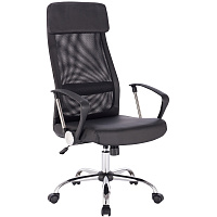 Кресло для руководителя Easy Chair 589 TPU черное (искусственная кожа/сетка, металл) фото Кресло для руководителя Easy Chair 589 TPU черное (искусственная кожа/сетка, металл)