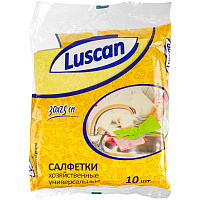 Салфетки хозяйственные Luscan вискоза 30х25 см 70 г/кв.м (10 штук в упаковке) фото Салфетки хозяйственные Luscan вискоза 30х25 см 70 г/кв.м (10 штук в упаковке)