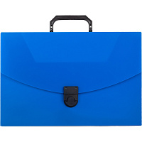 Папка-портфель пластиковая Attache A4 синяя (37х25 см, 1 отделение) фото Папка-портфель пластиковая Attache A4 синяя (37х25 см, 1 отделение)