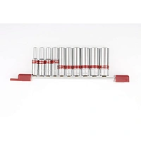 Набор головок торцевых удлиненных 1/4, CrV, 10 шт (4-13 мм) MATRIX 13592