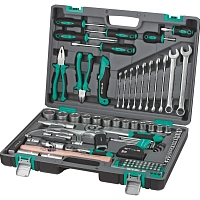 Набор инструмента Stels 98 предметов 1/2 1/4 CrV, пластиковый кейс (14111)
