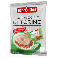 Кофе порционный растворимый MacCoffee Cappuccino di Torino с корицей 3 в 1 20 пакетиков по 25.5 г фото Кофе порционный растворимый MacCoffee Cappuccino di Torino с корицей 3 в 1 20 пакетиков по 25.5 г