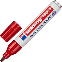 Маркер перманентный Edding E-1/2 красный (толщина линии 1-5 мм) скошенный наконечник