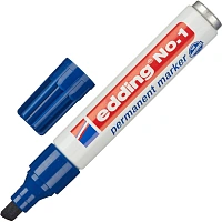Маркер перманентный Edding E-1/3 синий (толщина линии 1-5 мм) скошенный наконечник