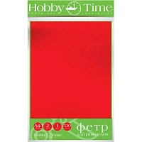 Фетр Hobby Time 4 мм 530 г/кв.м А4 19.5х28.8 см 2 листа красный фото Фетр Hobby Time 4 мм 530 г/кв.м А4 19.5х28.8 см 2 листа красный
