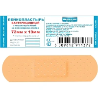 Пластырь бактерицидный Master Uni 7.2x1.9 см на полимерной основе (телесный, 2 пластины по 5 штук) фото Пластырь бактерицидный Master Uni 7.2x1.9 см на полимерной основе (телесный, 2 пластины по 5 штук)