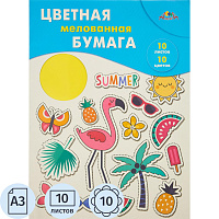 Бумага цветная Апплика (А3, 10 листов, 10 цветов, мелованная) фото Бумага цветная Апплика (А3, 10 листов, 10 цветов, мелованная)