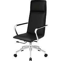 Кресло для руководителя Easy Chair 593 TPU черное (искусственная кожа, алюминий) фото Кресло для руководителя Easy Chair 593 TPU черное (искусственная кожа, алюминий)