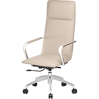 Кресло для руководителя Easy Chair 593 TPU бежевое (искусственная кожа, алюминий) фото Кресло для руководителя Easy Chair 593 TPU бежевое (искусственная кожа, алюминий)