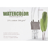 Альбом для акварели Kroyter Watercolor 120x170 мм 16 листов фото Альбом для акварели Kroyter Watercolor 120x170 мм 16 листов