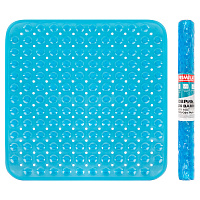 Коврик для ванны/душевой противоскользящий 54х54 см, "Полусферы", прозрачный, ПВХ, PRIMILA (ПРИМИЛА), 700369