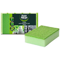 Губка для посуды Master FRESH поролон 9.5x6.5 см с абразивным слоем (5 штук в упаковке) фото Губка для посуды Master FRESH поролон 9.5x6.5 см с абразивным слоем (5 штук в упаковке)