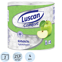 Бумага туалетная Luscan Comfort 2-слойная белая ароматизированная 21.9 метров (4 рулона в упаковке) фото Бумага туалетная Luscan Comfort 2-слойная белая ароматизированная 21.9 метров (4 рулона в упаковке)