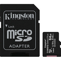 Карта памяти 64 Гб microSDXC Kingston Canvas Select Plus UHS-I U1 10 A1 (SDCS2/64Gb) фото Карта памяти 64 Гб microSDXC Kingston Canvas Select Plus UHS-I U1 10 A1 (SDCS2/64Gb)
