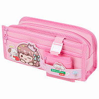 Пенал мягкий BRAUBERG KIDS, 3 отделения, кармашек на карабине, полиэстер, "Sweet friends", 22х10х7 см, 273558 фото Пенал мягкий BRAUBERG KIDS, 3 отделения, кармашек на карабине, полиэстер, "Sweet friends", 22х10х7 см, 273558