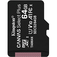 Карта памяти 64 ГБ microSDXC Kingston Canvas Select Plus Class 10 UHS-I (SDCS2/64GBSP) фото Карта памяти 64 ГБ microSDXC Kingston Canvas Select Plus Class 10 UHS-I (SDCS2/64GBSP)