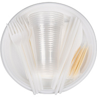 Набор одноразовой посуды №2 Комус на 6 персон (32 предмета)