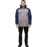 Куртка рабочая зимняя з41-КУ цв. серый/т.синий (р.44-46) 182-188