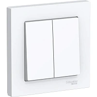 Выключатель двухклавишный Schneider Electric AtlasDesign 10А IP20 с рамкой скрытого монтажа белый (ATN000152) фото Выключатель двухклавишный Schneider Electric AtlasDesign 10А IP20 с рамкой скрытого монтажа белый (ATN000152)
