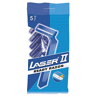 Бритва одноразовая Laser Лазер II (5 штук в упаковке) фото Бритва одноразовая Laser Лазер II (5 штук в упаковке)