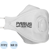 Респиратор Parus 2CK противоаэрозольный с клапаном FFP2 фото Респиратор Parus 2CK противоаэрозольный с клапаном FFP2