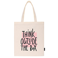 Сумка шоппер BRAUBERG, канвас, 40х35 см, бежевый, "Think outside the box", 271898 фото Сумка шоппер BRAUBERG, канвас, 40х35 см, бежевый, "Think outside the box", 271898