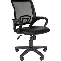 Кресло офисное Easy Chair 304 черное (искусственная кожа/сетка, пластик) фото Кресло офисное Easy Chair 304 черное (искусственная кожа/сетка, пластик)