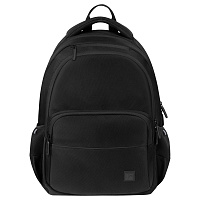 Рюкзак Berlingo U3 "Totally black" 41*29,5*13см, 2 отделения, 4 кармана, эргономичная спинка
