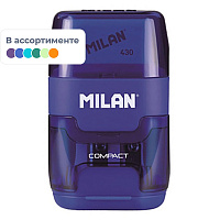Набор ластик-точилка и 2 сменных ластика Milan Compact из натурального каучука 67x40x25 мм фото Набор ластик-точилка и 2 сменных ластика Milan Compact из натурального каучука 67x40x25 мм
