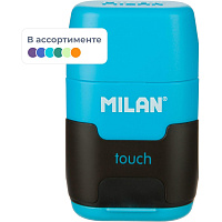 Набор ластик-точилка и 2 сменных ластика Milan Touch Duo из синтетического каучука 67x40x25 мм фото Набор ластик-точилка и 2 сменных ластика Milan Touch Duo из синтетического каучука 67x40x25 мм