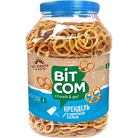 Крендели Bitcom с морской солью 450 г фото Крендели Bitcom с морской солью 450 г