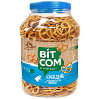 Крендели Bitcom с морской солью 450 г фото Крендели Bitcom с морской солью 450 г