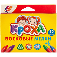 Мелки восковые Луч Кроха трехгранные 12 цветов фото Мелки восковые Луч Кроха трехгранные 12 цветов