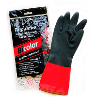Перчатки МНОГОРАЗОВЫЕ латексные BiColor черно-красные, хлопчатобумажное напыление, размер S (маленький), вес 60 г, КП, 139468 фото Перчатки МНОГОРАЗОВЫЕ латексные BiColor черно-красные, хлопчатобумажное напыление, размер S (маленький), вес 60 г, КП, 139468