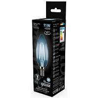 Лампа светодиодная Gauss LED Filament C 11Вт E14 4100К 750Лм 220В 103801211 фото Лампа светодиодная Gauss LED Filament C 11Вт E14 4100К 750Лм 220В 103801211