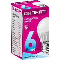 Лампа светодиодная Онлайт Oll G 6Вт E27 4000К 470Лм 71646 фото Лампа светодиодная Онлайт Oll G 6Вт E27 4000К 470Лм 71646