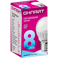 Лампа светодиодная Онлайт Oll G 8Вт E27 4000К 600Лм 71627 фото Лампа светодиодная Онлайт Oll G 8Вт E27 4000К 600Лм 71627