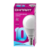 Лампа светодиодная Онлайт Oll G 10Вт E14 6500К 800Лм 61967 фото Лампа светодиодная Онлайт Oll G 10Вт E14 6500К 800Лм 61967