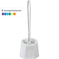 Ершик для унитаза Бруно напольный с подставкой из пластика круглый фото Ершик для унитаза Бруно напольный с подставкой из пластика круглый