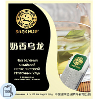 Чай зеленый Shennun Молочный улун 100 пакетиков фото Чай зеленый Shennun Молочный улун 100 пакетиков