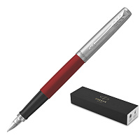 Ручка перьевая Parker Jotter Original Red цвет чернил синий, цвет корпуса серебристый/красный (артикул производителя 2096898) фото Ручка перьевая Parker Jotter Original Red цвет чернил синий, цвет корпуса серебристый/красный (артикул производителя 2096898)