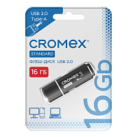 Флеш-диск 16 GB, CROMEX Standard USB 2.0, черный, 514158 фото Флеш-диск 16 GB, CROMEX Standard USB 2.0, черный, 514158