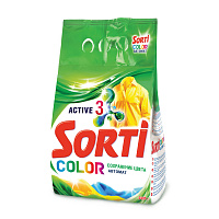 Порошок стиральный автомат Sorti Color 2.4 кг (для цветного белья) фото Порошок стиральный автомат Sorti Color 2.4 кг (для цветного белья)