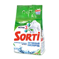 Порошок стиральный автомат Sorti Активный кислород 2.4 кг (для белого белья) фото Порошок стиральный автомат Sorti Активный кислород 2.4 кг (для белого белья)